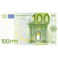 100 евро  в натуральную величину